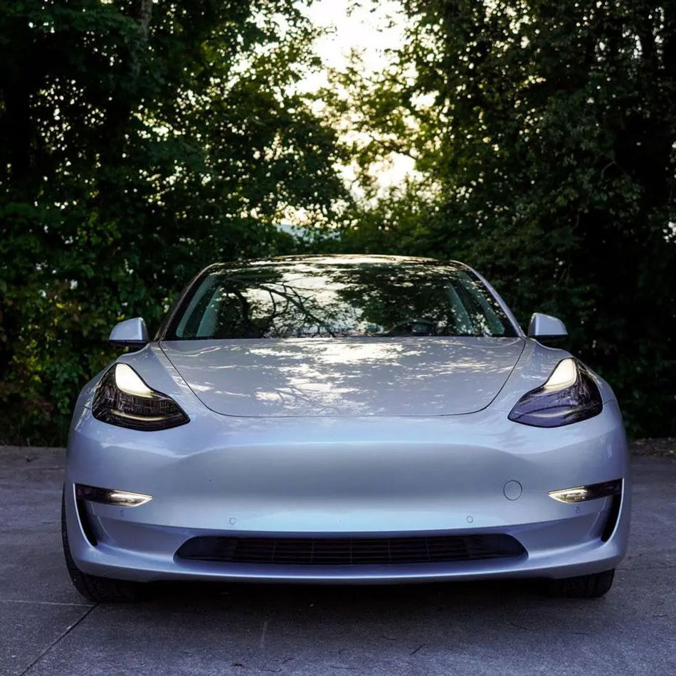 TesBros Sotet Front- & tåkelys-beskyttelse Tesla Model 3 & Y