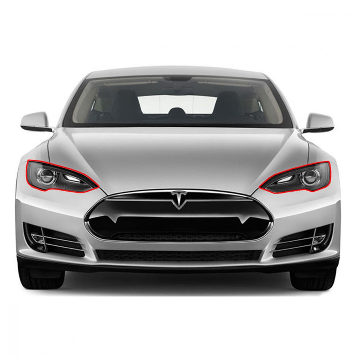Tesla Model S 2012-> Lyktbeskytter Folie