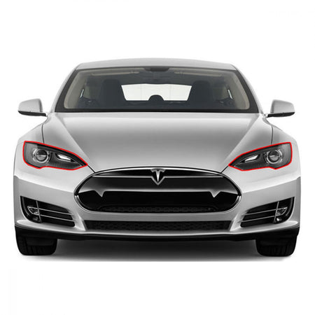 Tesla Model S 2012-> Lyktbeskytter Folie