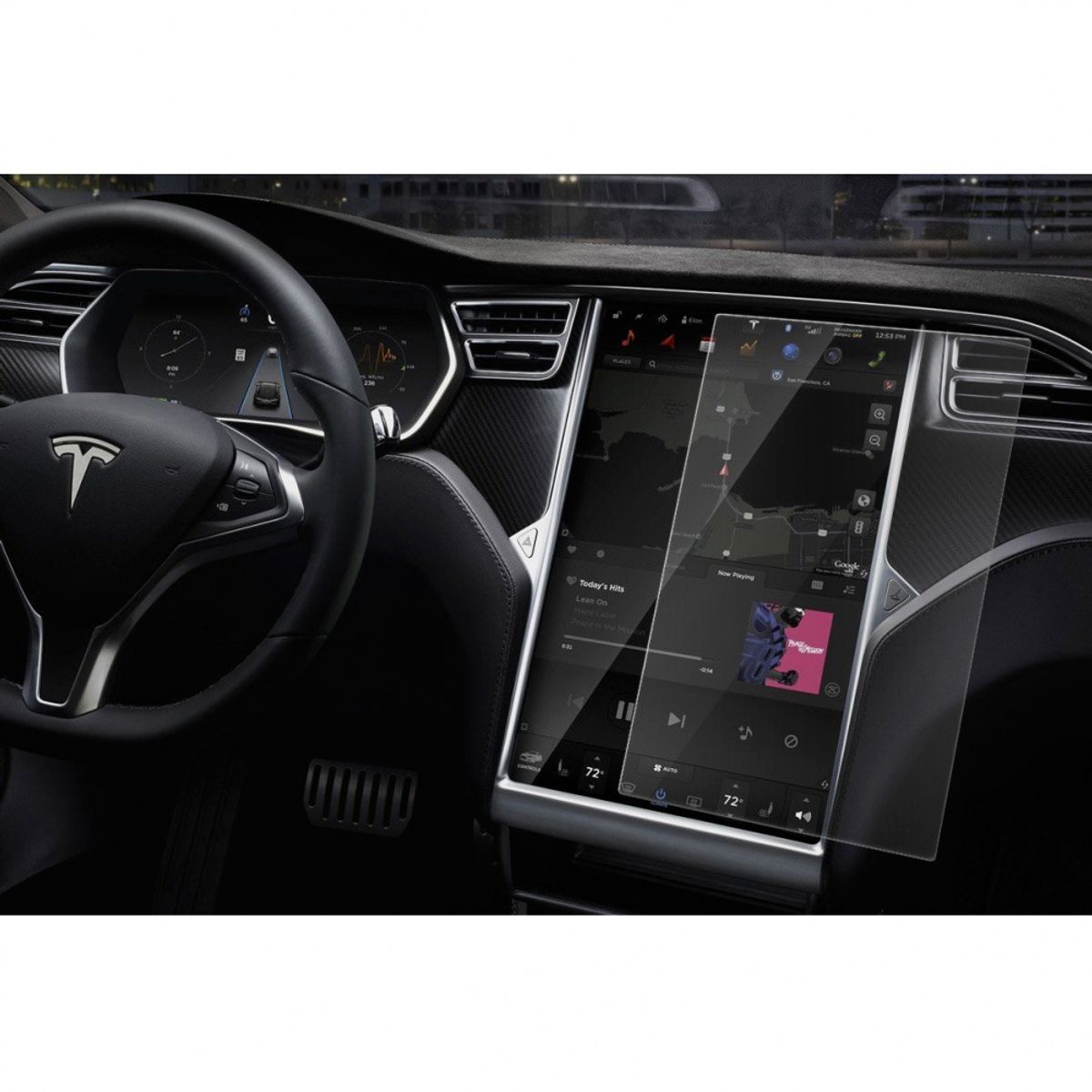 Temperert glass (9H) Skjermbeskyttelse Tesla Model S & X 2012-2020
