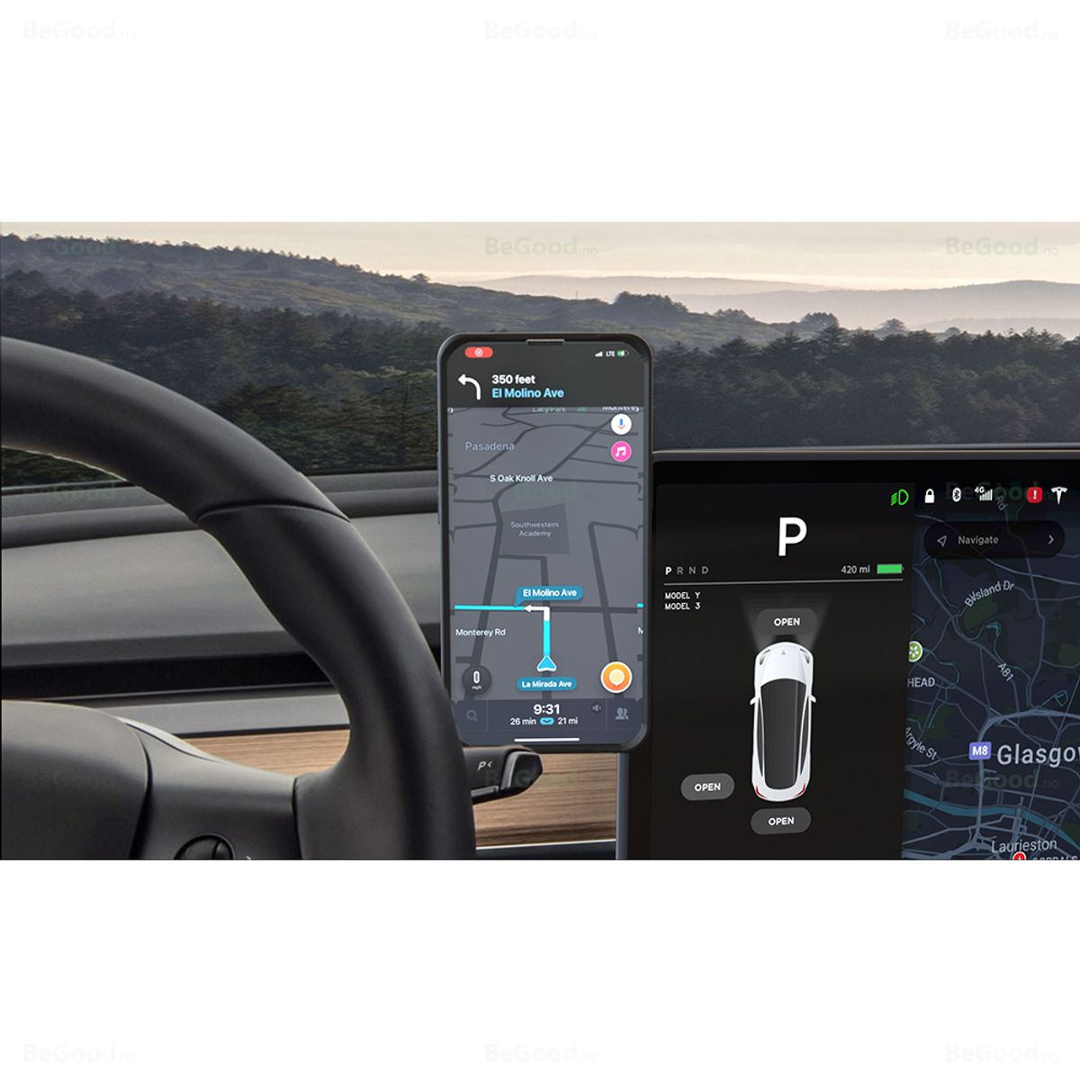 MagBak Trådløs lader for Tesla Model 3 og Y