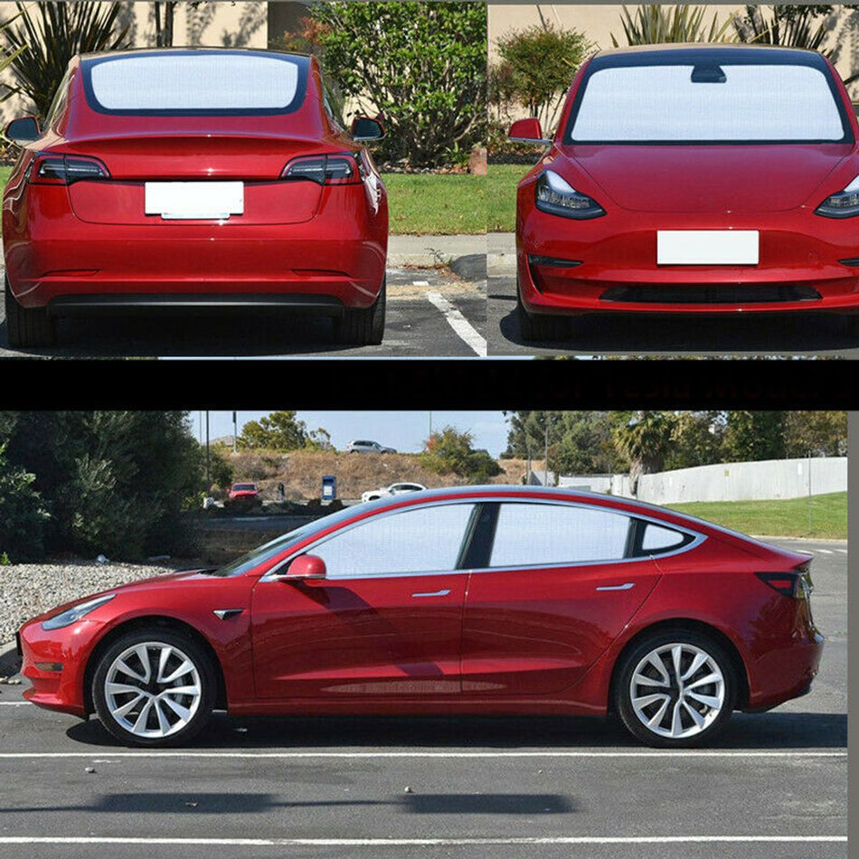 Solskjerm - Komplett sett - Tesla Model 3