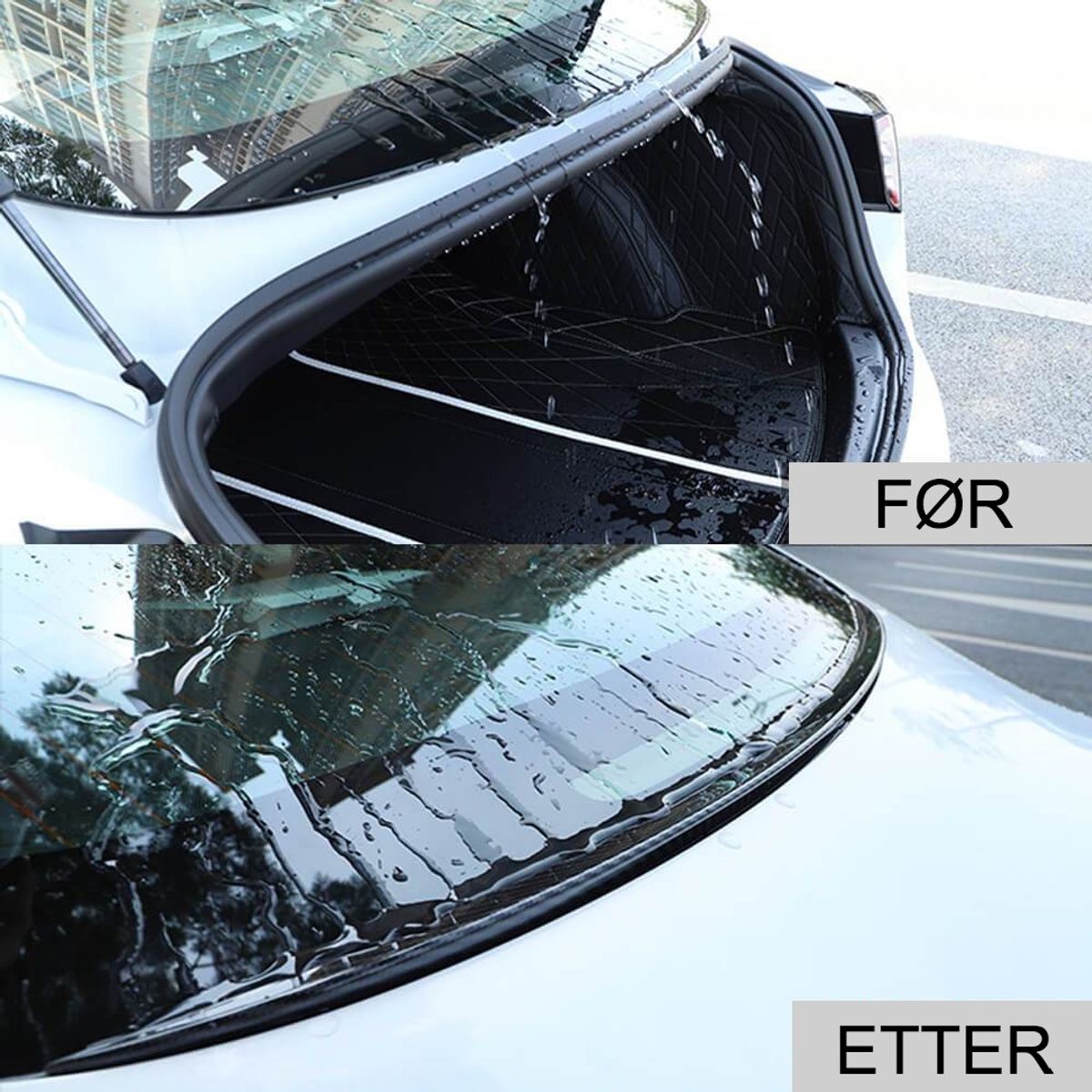 Regn-avleder Trunk spoiler Tesla Model 3