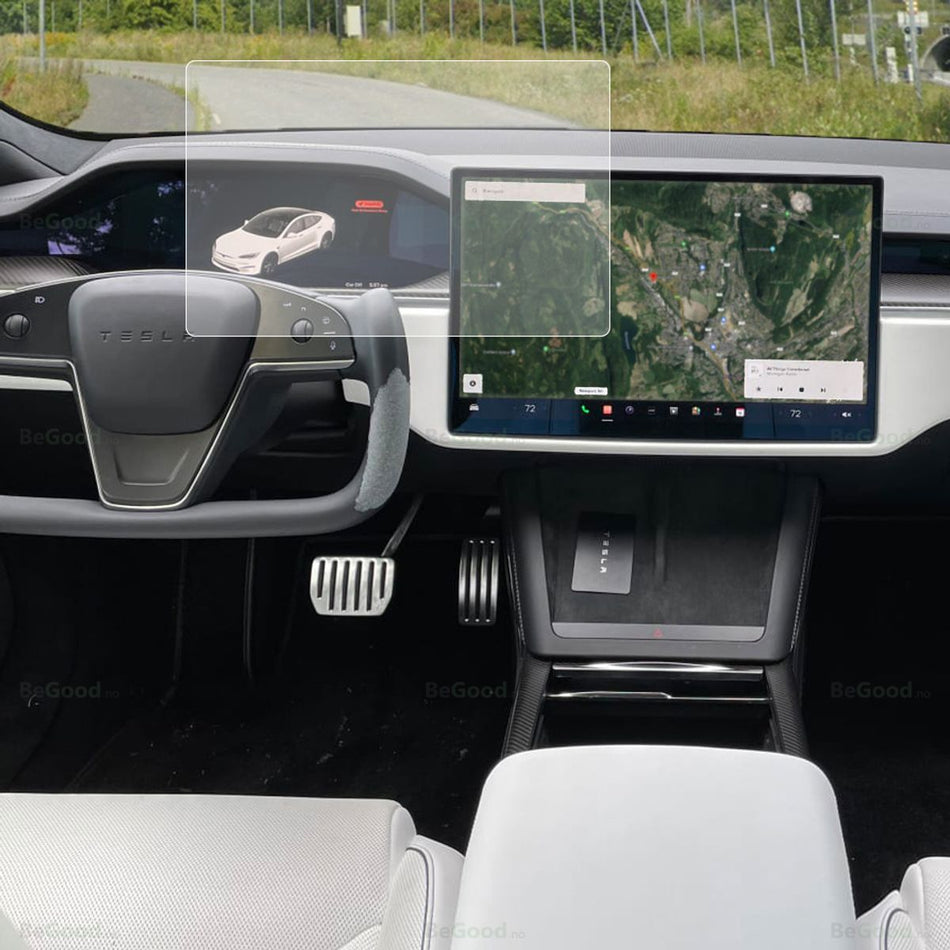 Temperert glass (9H) Tesla Model S & X 2022->
